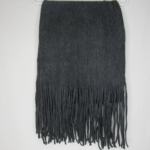 Lucky Brand Gray Soft Fringe Scarf New NWOT - Picture 1 of 3